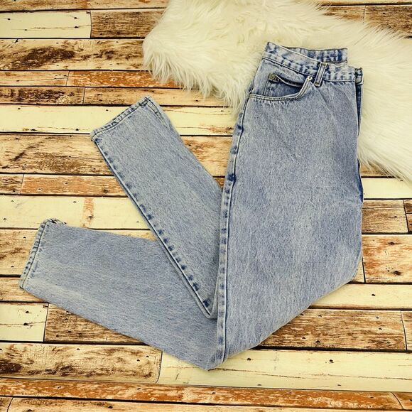 Vintage Jordache High Rise Tapered Mom Jeans Size 15/16 Made USA Light - Picture 1 of 7